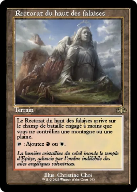 Rectorat du haut des falaises, carte Magic DMR 393 — extension Dominaria Remastered