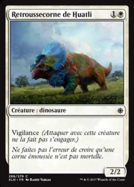 Retroussecorne de Huatli, carte Magic XLN 286 — extension Ixalan