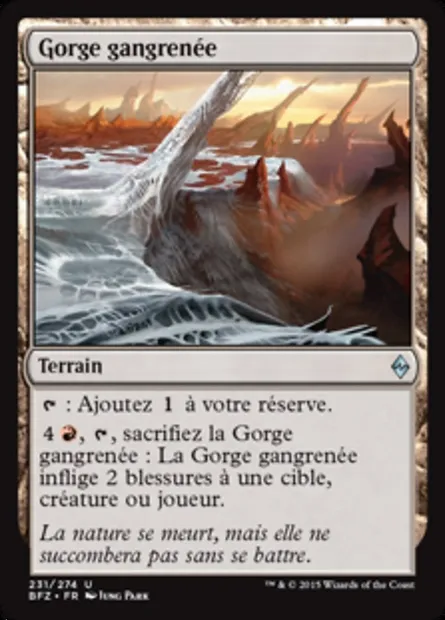 Gorge gangrenée, carte Magic BFZ 231 — extension La bataille de Zendikar