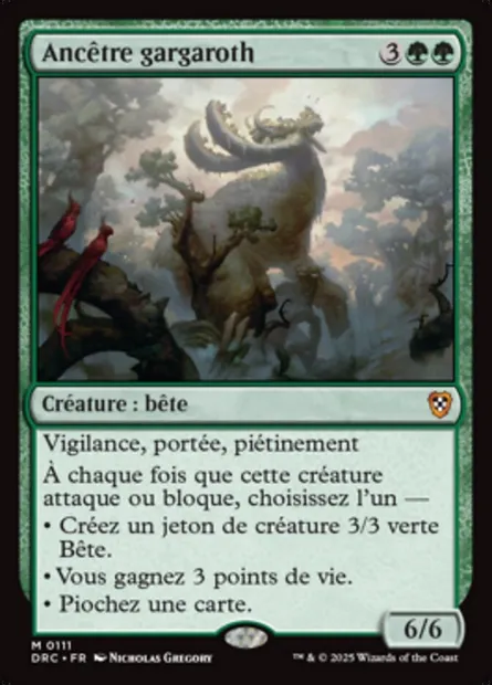Ancêtre gargaroth, carte Magic DRC 111 — extension Aetherdrift Commander