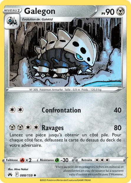 Galegon, carte Pokémon CRZ 088 — extension Zénith Suprême