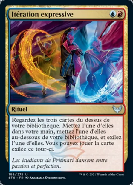 Itération expressive, carte Magic STX 186 — extension Strixhaven: l'Académie des Mages