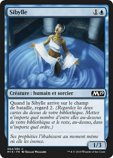 Sibylle, carte Magic M19 64 — extension Core Set 2019