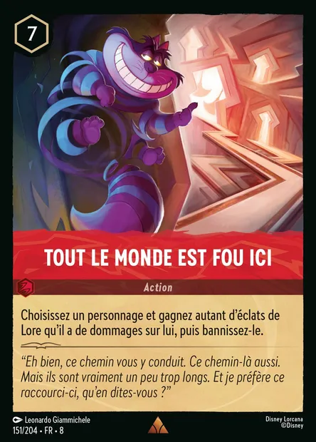 Tout le monde est fou ici, carte Disney Lorcana CH8-151 — extension Le Règne de Jafar