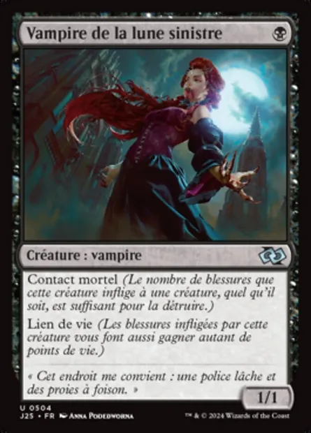 Vampire de la lune sinistre, carte Magic J25 504 — extension Foundations Jumpstart