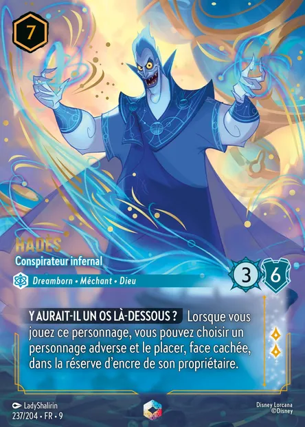 Hadès - Conspirateur infernal, carte Disney Lorcana CH9-237 — extension Fabuleux