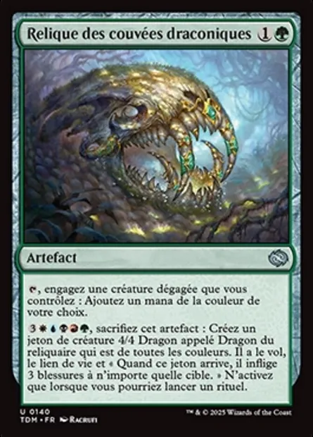 Relique des couvées draconiques, carte Magic TDM 140 — extension Tarkir: Dragonstorm