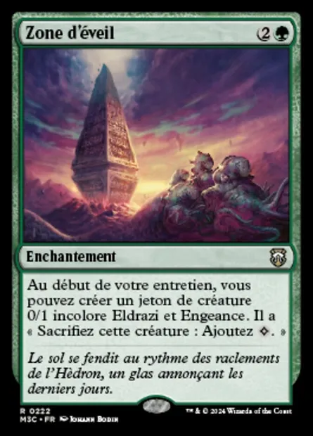 Zone d'éveil, carte Magic M3C 222 — extension Modern Horizons 3 Commander