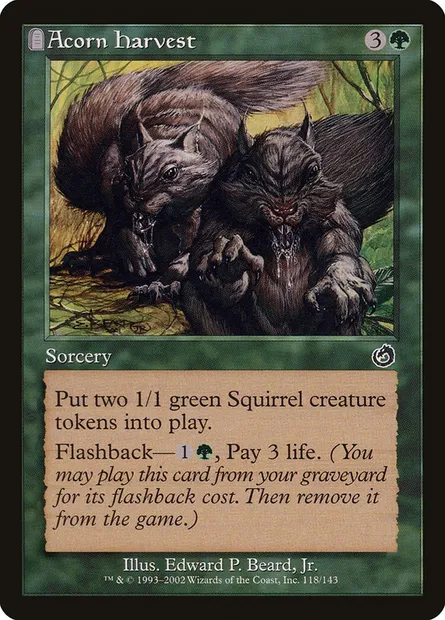 Glandée, carte Magic TOR 118 — extension Tourment