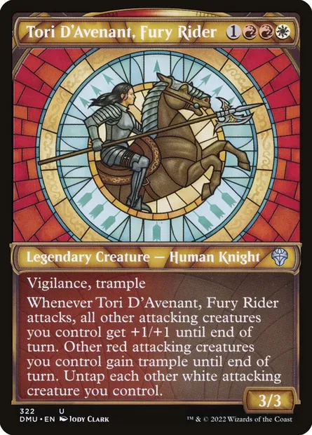 Tori D'Avenant, Fury Rider, Magic card DMU 322 — Dominaria United set