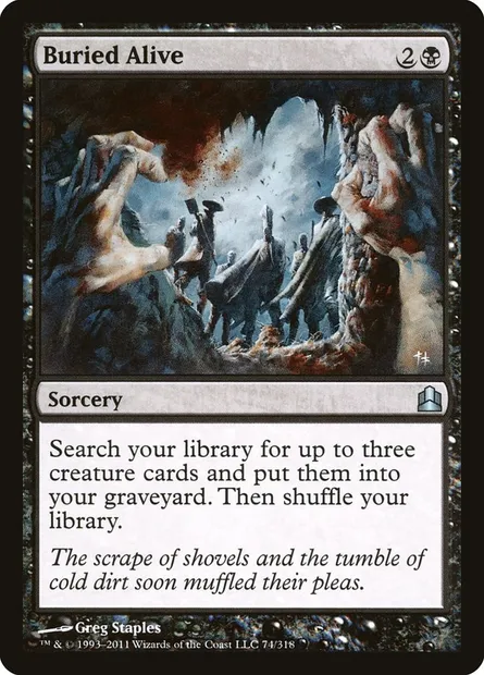 Buried Alive, Magic card CMD 74 — Commander 2011 set