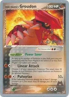 Groudon de Team Magma, carte Pokémon WCD04 009h — extension World Championship Decks 2004