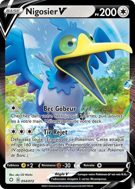 Nigosier V, carte Pokémon SHF 54 — extension Destinées Radieuses