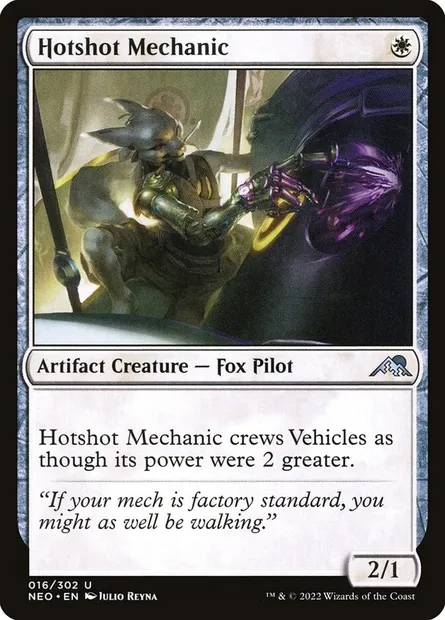 Hotshot Mechanic, Magic card NEO 16 — Kamigawa: Neon Dynasty set