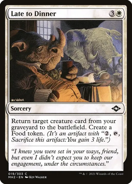Late to Dinner, Magic card MH2 19 — Modern Horizons 2 set