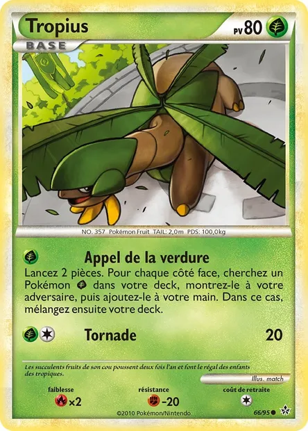 Tropius, carte Pokémon UL 66 — extension Déchaînement