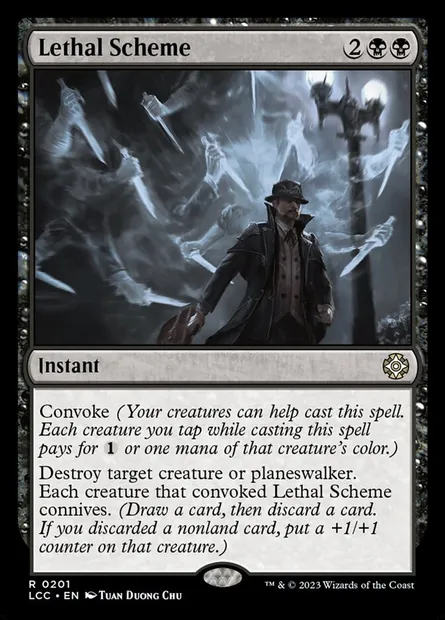 Lethal Scheme, Magic card LCC 201 — The Lost Caverns of Ixalan Commander set