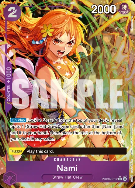 Nami, One Piece card PRB02-012 — ONE PIECE CARD THE BEST vol.2 set