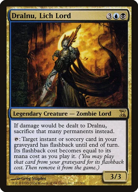 Dralnu, Lich Lord, Magic card TSP 237 — Time Spiral set