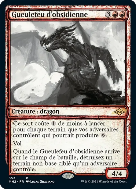 Gueulefeu d'obsidienne, carte Magic MH2 353 — extension Horizons du Modern 2