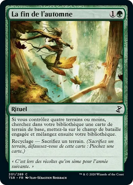 La fin de l'automne, carte Magic TSR 201 — extension Spirale Temporelle Remastered