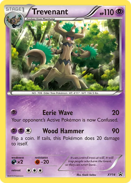 Trevenant, Pokémon card XY 14 — XY Black Star Promos set