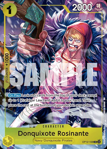 Donquixote Rosinante, One Piece card OP12-108 — LEGACY OF THE MASTER set