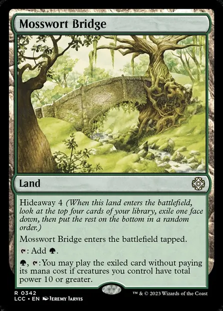 Mosswort Bridge, Magic card LCC 342 — The Lost Caverns of Ixalan Commander set