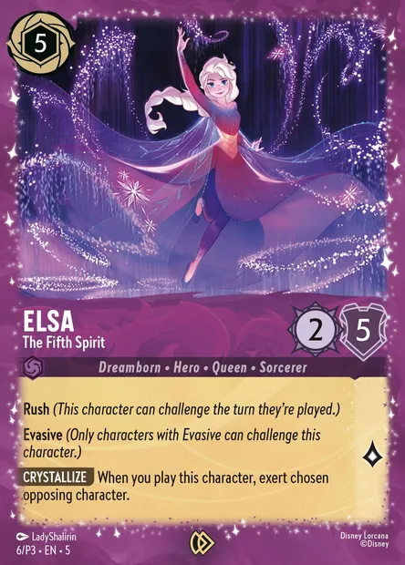 Elsa - The Fifth Spirit, Disney Lorcana card P3-006 — P3 set