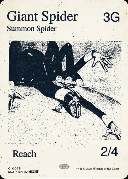 Giant Spider, Magic card SLZ 75 — The Zeta Set set