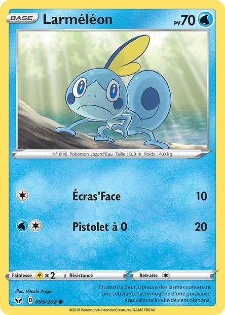 Larméléon, carte Pokémon SSH 55 — extension Épée et Bouclier