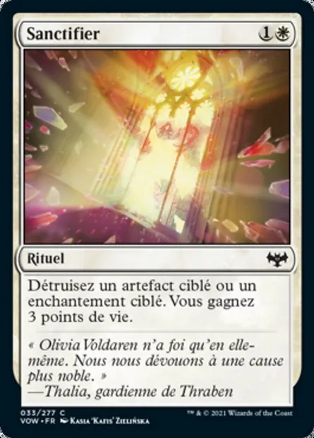 Sanctifier, carte Magic VOW 33 — extension Innistrad : noce écarlate