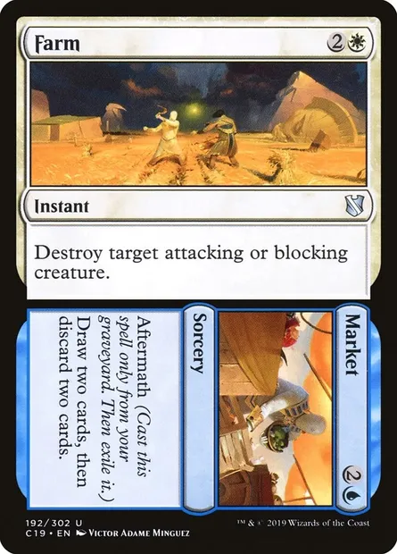 Farm // Market, Magic card C19 192 — Commander 2019 set