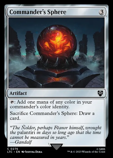 Commander's Sphere, Magic card LTC 276 — Tales of Middle-earth Commander set