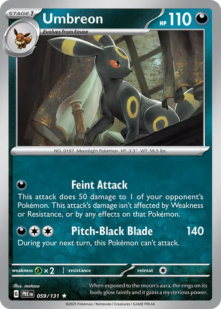 Umbreon, Pokémon card PRE 059 — Prismatic Evolutions set