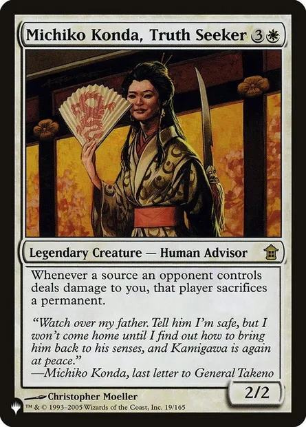 Michiko Konda, Truth Seeker, Magic card PLST SOK-19 — The List set