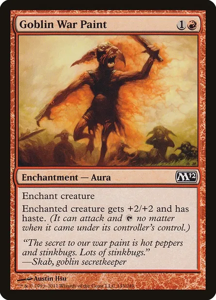 Goblin War Paint, Magic card M12 143 — Magic 2012 set
