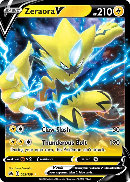 Zeraora V, Pokémon card CRZ 053 — Crown Zenith set