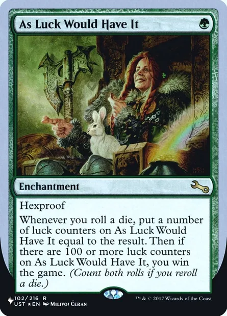 As Luck Would Have It, Magic card ULST 33 — The List (Unfinity Foil Edition) set