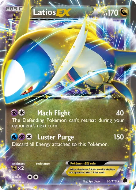 Latios-EX, Pokémon card PLF 86 — Plasma Freeze set