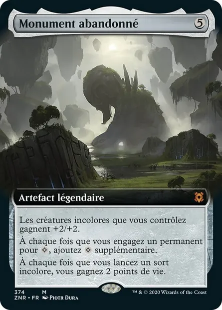 Monument abandonné, carte Magic ZNR 374 — extension Renaissance de Zendikar
