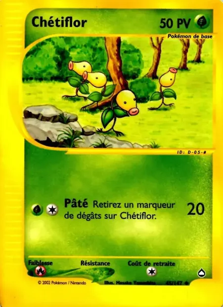 Chétiflor, carte Pokémon AQ 45 — extension Aquapolis