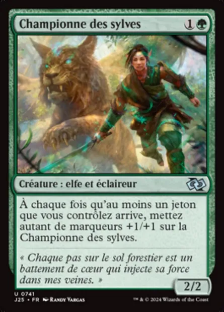 Championne des sylves, carte Magic J25 741 — extension Foundations Jumpstart