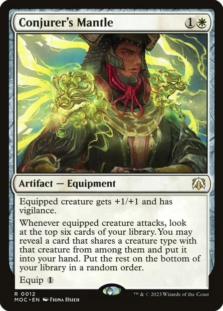 Conjurer's Mantle, Magic card MOC 12 — March of the Machine Commander set