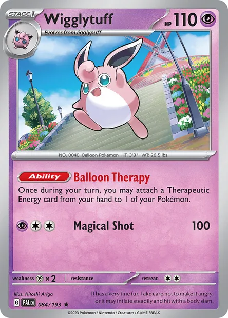 Wigglytuff, Pokémon card PAL 084 — Paldea Evolved set