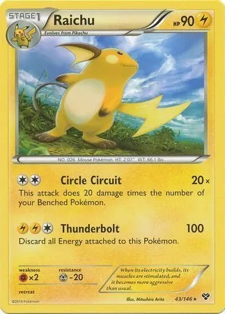 Raichu, carte Pokémon TDX 043-3 — extension Theme Deck & Blisters Exclusives