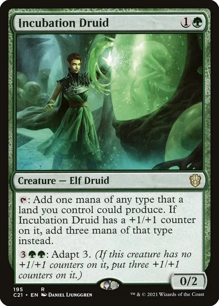 Incubation Druid, Magic card C21 195 — Commander 2021 set