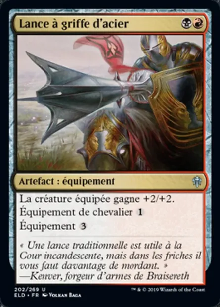 Lance à griffe d'acier, carte Magic ELD 202 — extension Throne of Eldraine