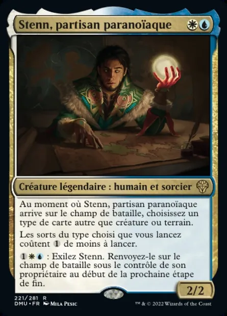 Stenn, partisan paranoïaque, carte Magic DMU 221 — extension Dominaria Uni