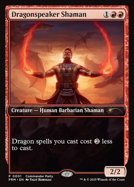 Dragonspeaker Shaman, Magic card PW25 3 — Wizards Play Network 2025 set
